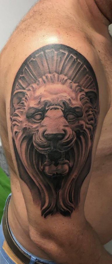 lion-statue-tattoo