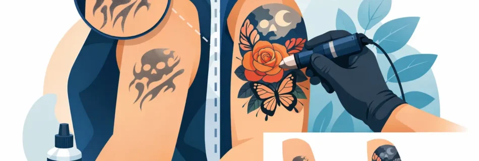 Cover-up pentru un tatuaj vechi reușit