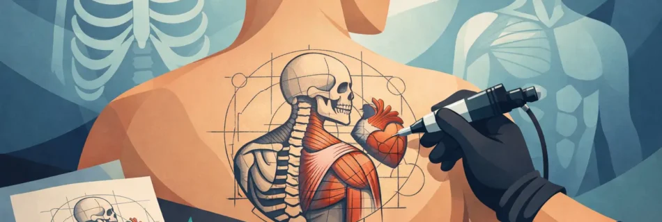 Tatuaj personalizat după anatomie, bine proporționat