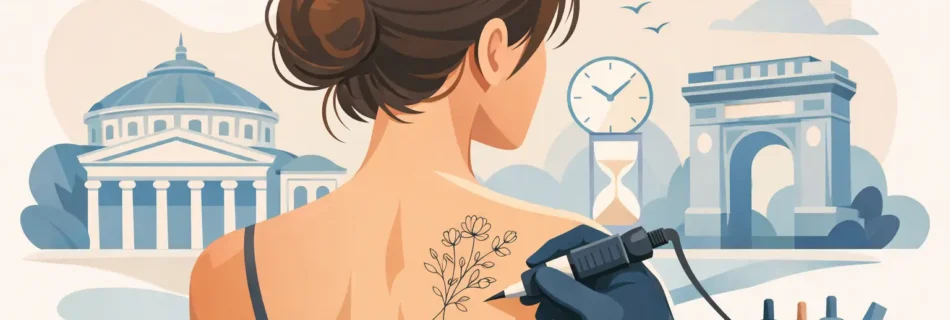 Tatuaj fine line București care rezistă în timp