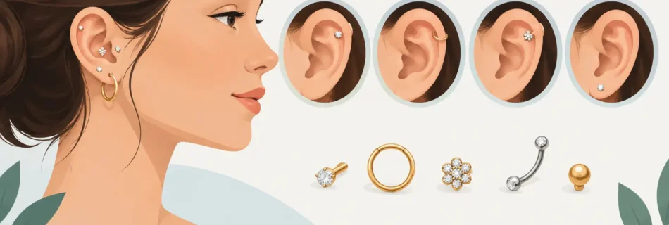 Cele mai sigure piercinguri pentru ureche