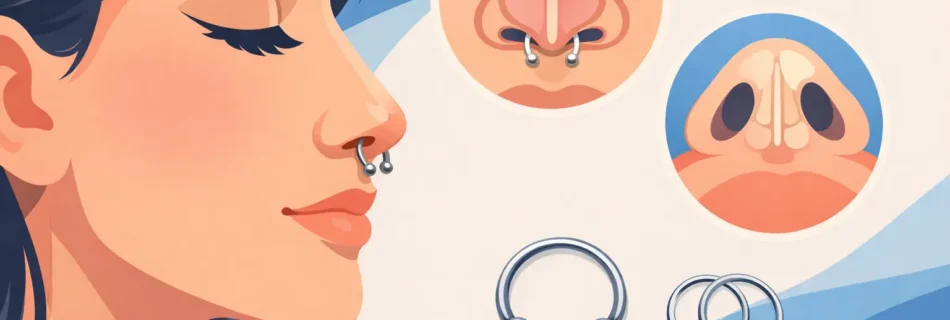Piercing septum potrivit anatomiei nazale