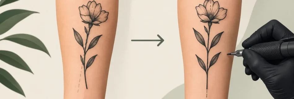 Corectarea unui lettering tatuaj strâmb
