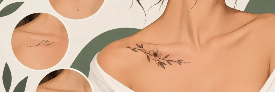 Idei tatuaje pentru claviculă care rezistă