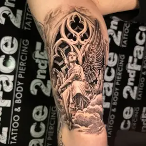 #angeltattoo #angel #whip #whipshading #whipshadingtattoo #tattoo #tattoostattooed#tattooedmen#blackandgreytattoo#realistictattoo #tats#artistsoninstagram#artist#tattooartist #art#bodyart #inked#best#bes
