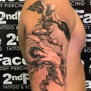 #art #bodyart #famouspainting #painting #tattoo #tattooideas #tattooinspiration #tattooed #tattoomen #realistictattoo #tattoos #artistoninstagram #artist #tattooartist #tattooart #art #bodyart #inked #best #bestfri