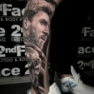 #leomessi #messi #messitattoo #wordcup2022 #tattoo #blackandgreytattoo #realistictattoo #tattoos #artistsoninstagram #artist #tattooartist #art #bodyart #inked #best #bestfriends #insta #instagram #1 #tattooart #be