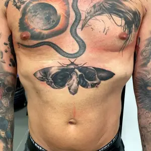 #skull #skulltattoo #skulls #butterflytattoo #butterfly #tattoo #tattoos #tattooed #tattooedmen #blackandgreytattoo #realistictattoo #tats #artistsoninstagram #artist #tattooartist #art #bodyart #inked #best #b (1)
