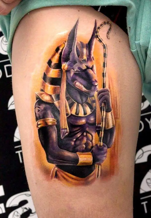 Anubis Color Tattoo 1 – 2nd Face Tattoo București