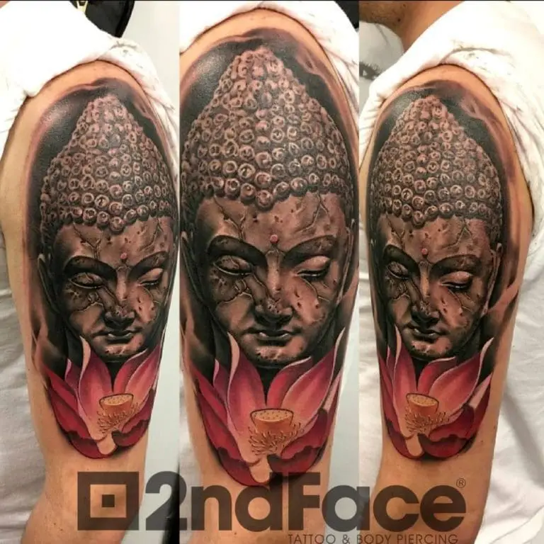 Budha Lotus Design 1 – 2nd Face Tattoo București
