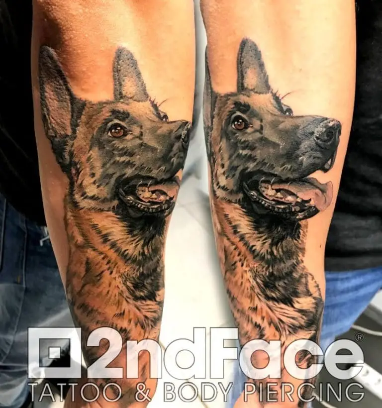 Dog Color Tattoo 1 – 2nd Face Tattoo București