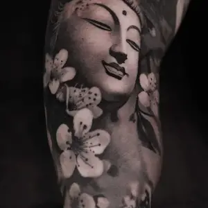 full sleeve tattoo budha