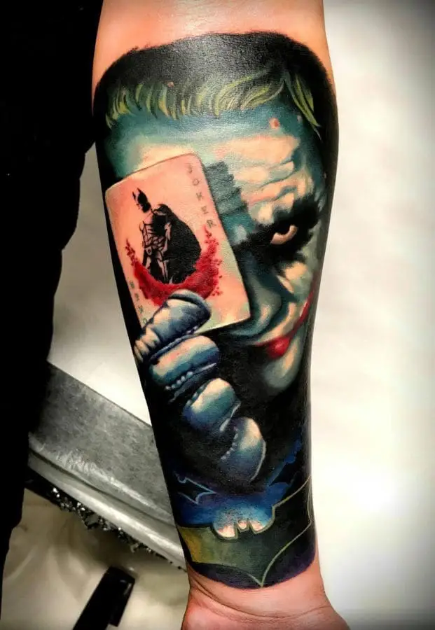 Joker Batman Color Tattoo 1 – 2nd Face Tattoo București