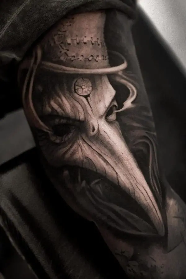 Plague Mask Tattoo 1 – 2nd Face Tattoo București