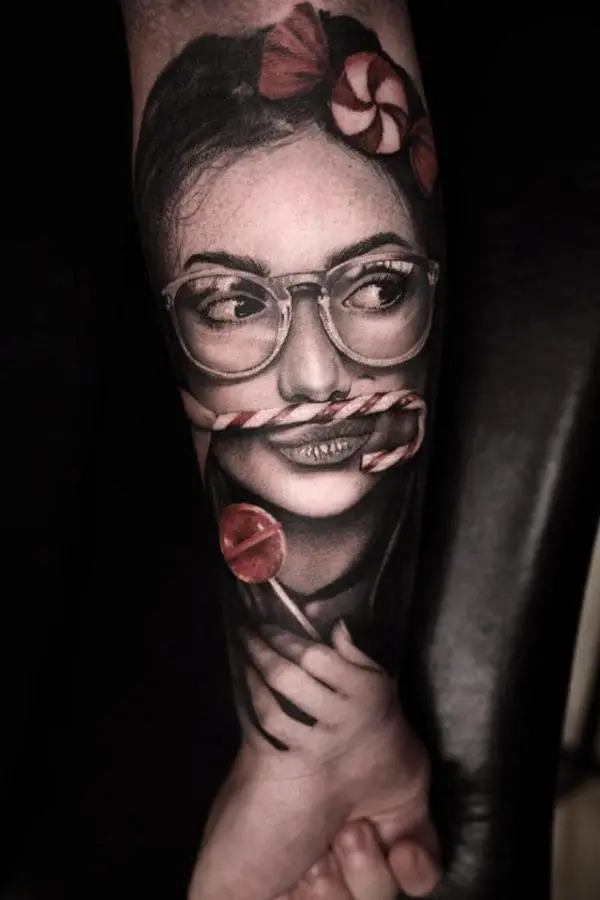 Tatuaj Portret realism alb negru