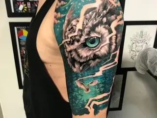 Tatuaj Color Bufnita Brat