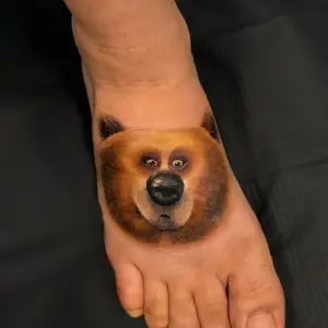 Tatuaj Color Urs Picior