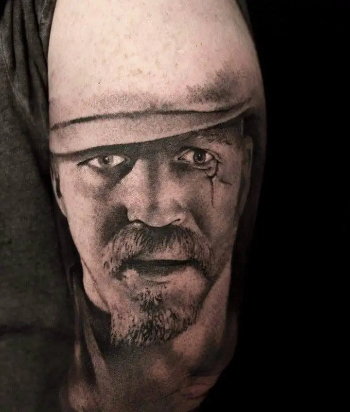 Tatuaj Portret Black And Grey 1 – 2nd Face Tattoo București