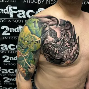 Tatuaj Brat si Piept Japonez