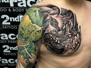 Tatuaj Brat si Piept Japonez